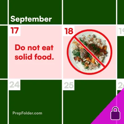 No solid food on date 